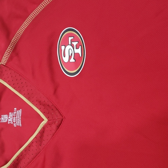 ⭐NFL Team Apparel 49ers v neck shirt XXL 18 - Picture 2 of 3